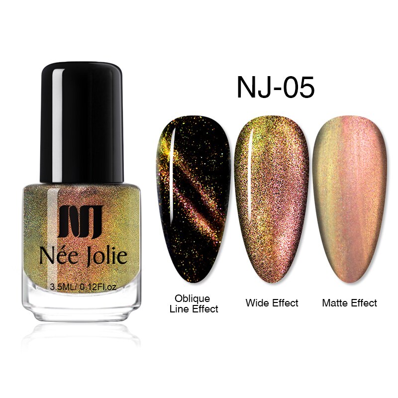 Nee Jolie 3.5 Ml 3D Magnetische Nagellak Kameleontische Multi-Kleur Zwart Gat Effect Nagellak Cat Eye Nail polish: 5