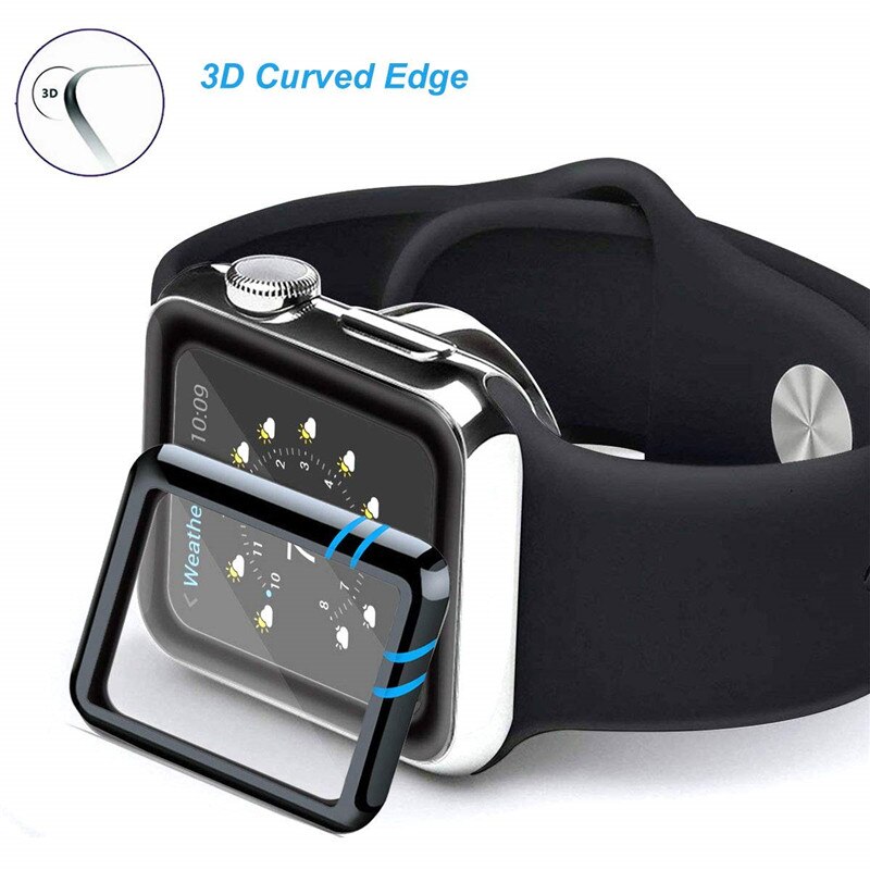 2PCS A Lot For Apple Watch 44MM 40MM Series 4 3 2 1 3D Curved Full Coverage Glass Film For iWatch 42/38MM templered Glass Screen