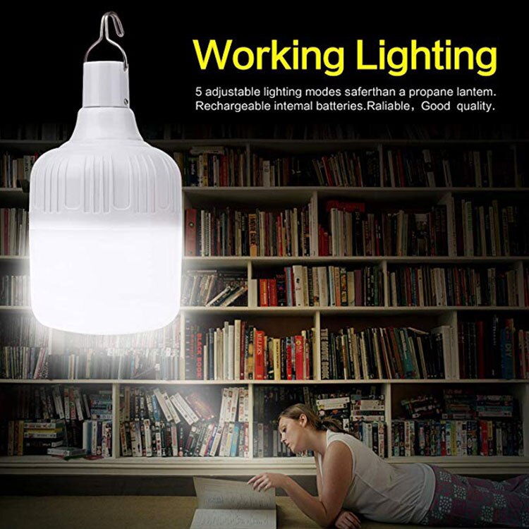 Outdoor Lamp USB Oplaadbare LED Noodverlichting Draagbare Tent Lamp Batterij Lantaarn BBQ Camping licht voor Patio/Veranda/ tuin