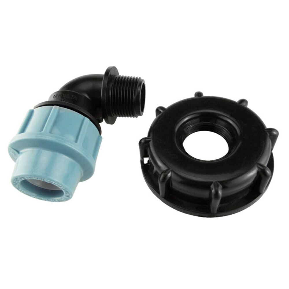 IBC Tank Adapter S60X6 For MDPE Elbow Pipe Fitting 32MM- "BSPM CONNECTOR With S60X6 Thread And " BSPF Adapter