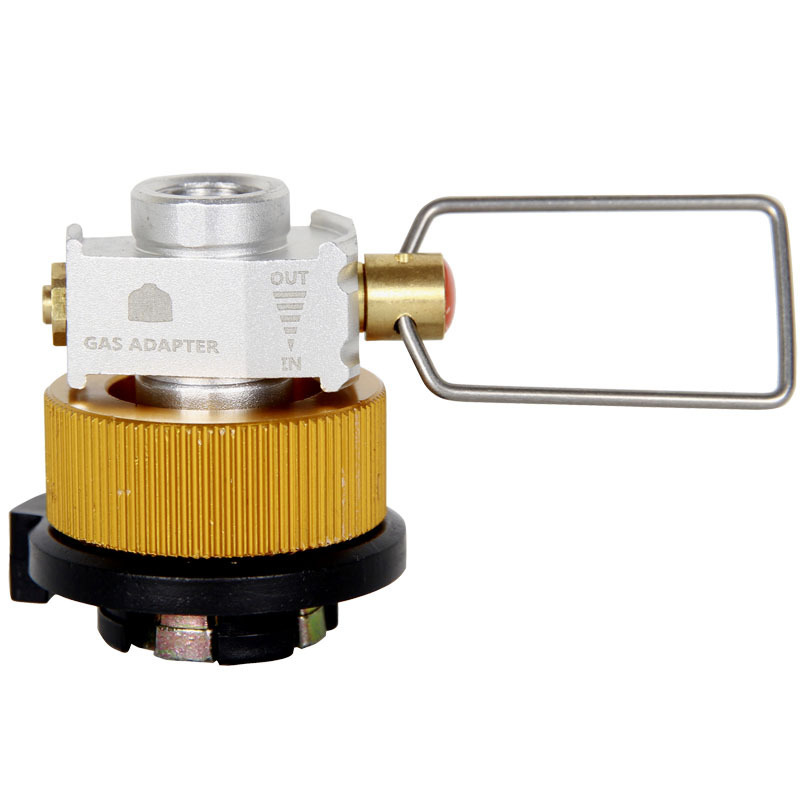 Camping Gasbrenner Adapter Konverter Schalthebel Nachfüllung Flacher Panzer Konvertierungsadapter Gasventiladapter: Licht Grün