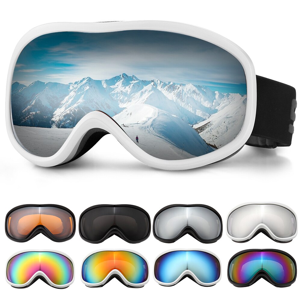 Vertvie Outdoor Professionele Skibril Dubbele Lagen Lens Anti-fog UV400 Snowboard Bril Skiën Volwassen Winter Sneeuw Bril