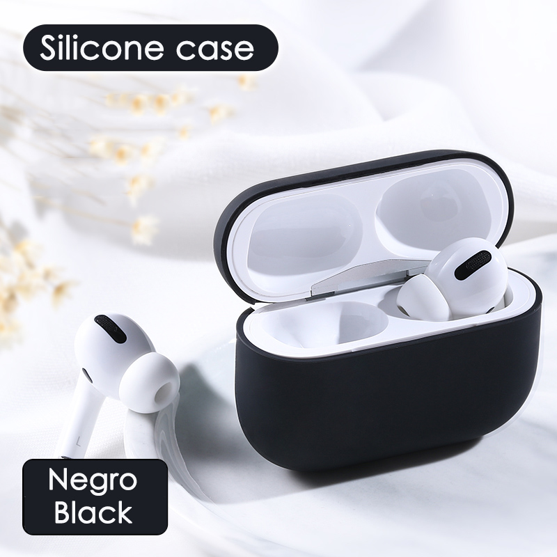 Case Apple Airpods Pro 8 Kleur Gevallen Beschermende Waterdichte Siliconen Draadloze Bluetooth Hoofdtelefoon Case Multicolor: Black