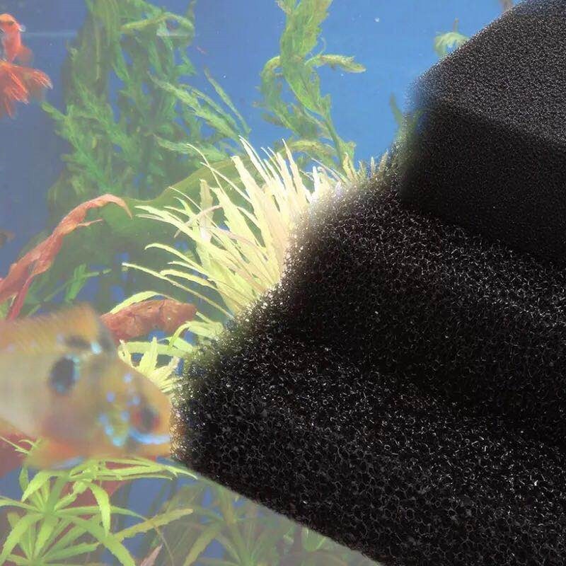 50 cmx 50 cmx 4cm sort filtreringsskum akvariefisk akvarium biokemisk filter svampepude skimmer lang brugstid svampforsyningstank