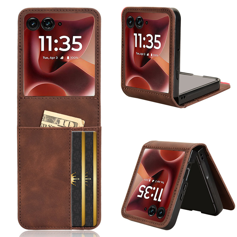 Cover til motorola razr 60 ultra 40 50 ultra 60 pro razr ultra halvdelt cover retro mobiltelefoncover med flere kort: Blå / Motorola razr + 2025