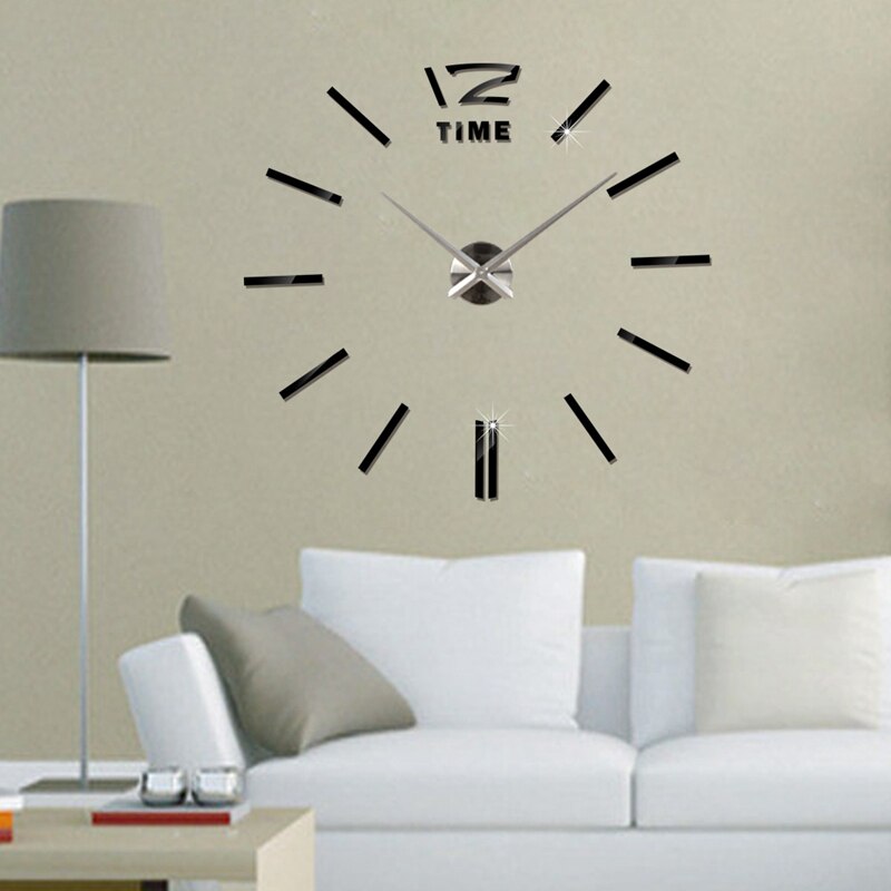Reloj de pared 3D de lujo, grande y moderno, para decoración del hogar, reloj de pared DIY para sala de estar, reloj de pared artístico con personalidad