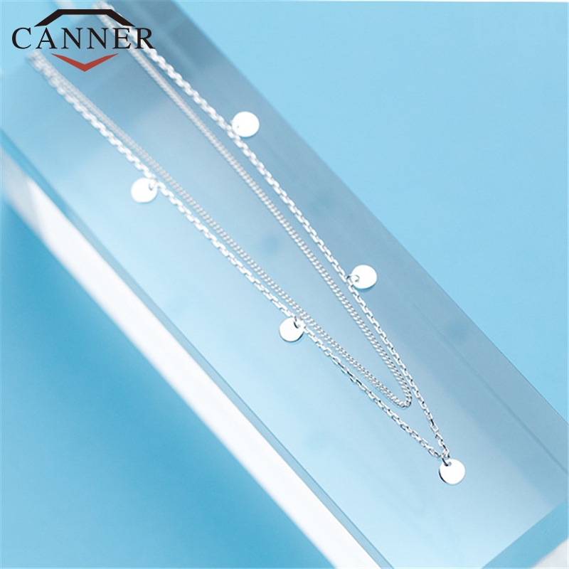 CANNER collares de cadena Simple 925 Sterling pendiente de Estrella de Plata gargantilla Collar para mujeres exquisita joyería de al por mayor