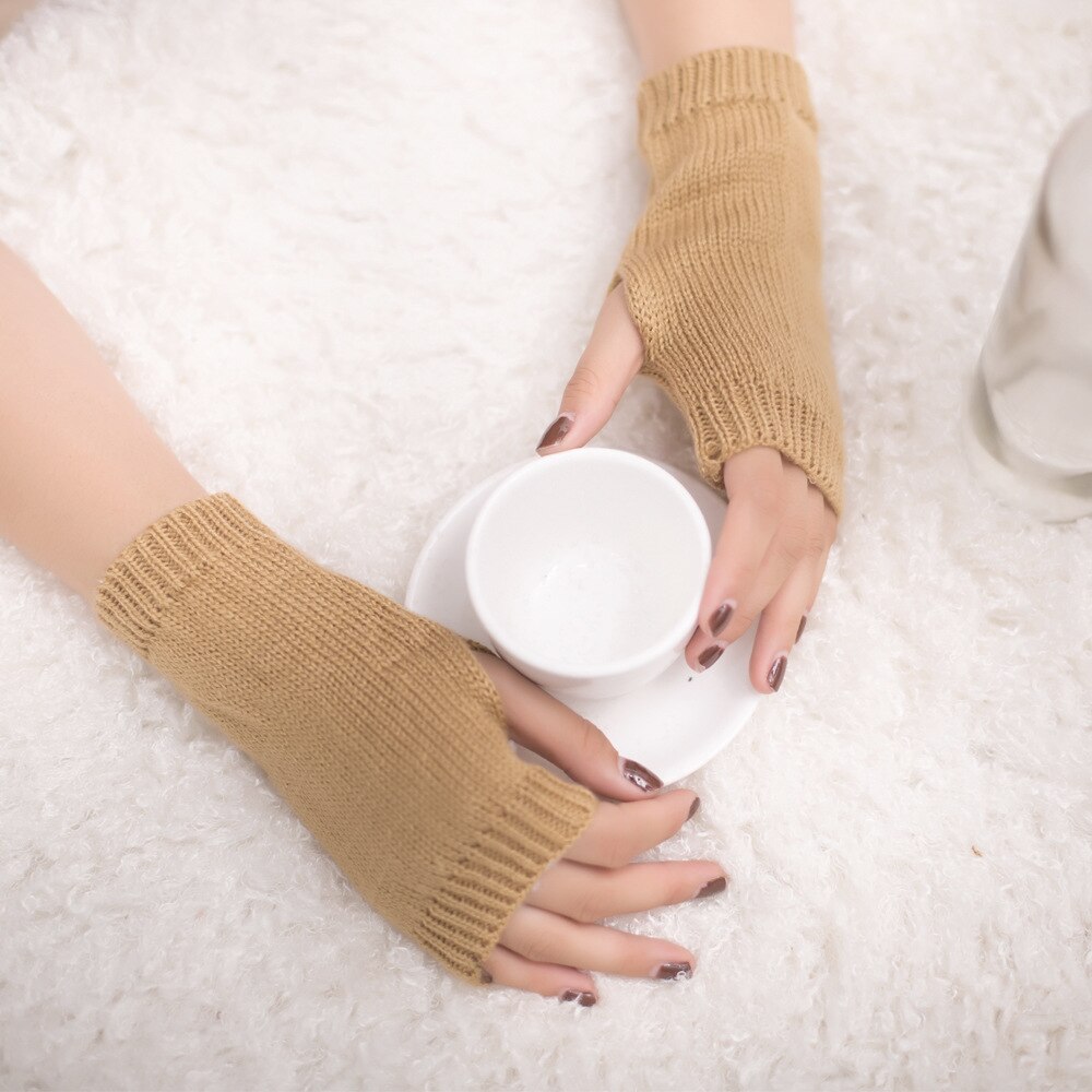 1 Paar Winter Handschoenen Vrouwelijke Vingerloze Handschoenen Zonder Vingers Vrouwen Kasjmier Warme Winter Handschoenen Hand Pols Warmer Mittens