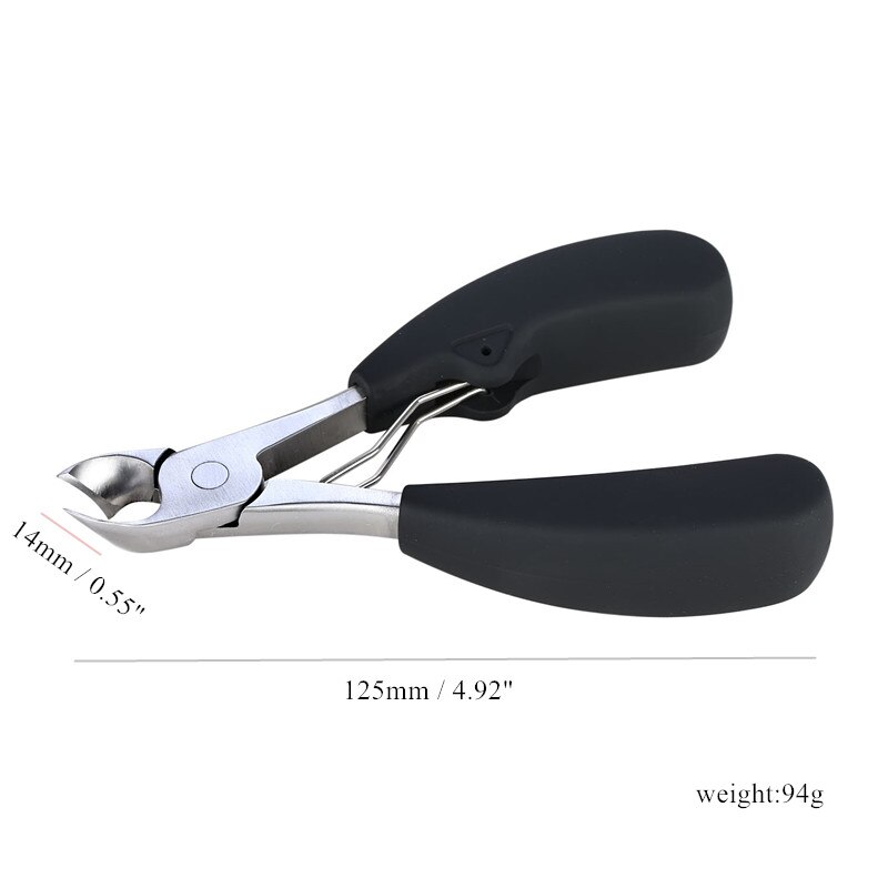 Stainless Steel Nail Scissors Manicure Cutter Rubber Hand Cuticle Nipper Nail Tools