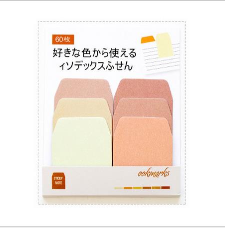 Hethrone Gradient Ramp Kleurrijke Index Leuke Sticky Notes Briefpapier Kawaii Sticky Notes Planner Papeleria Sticker Memo Notepad: yellow