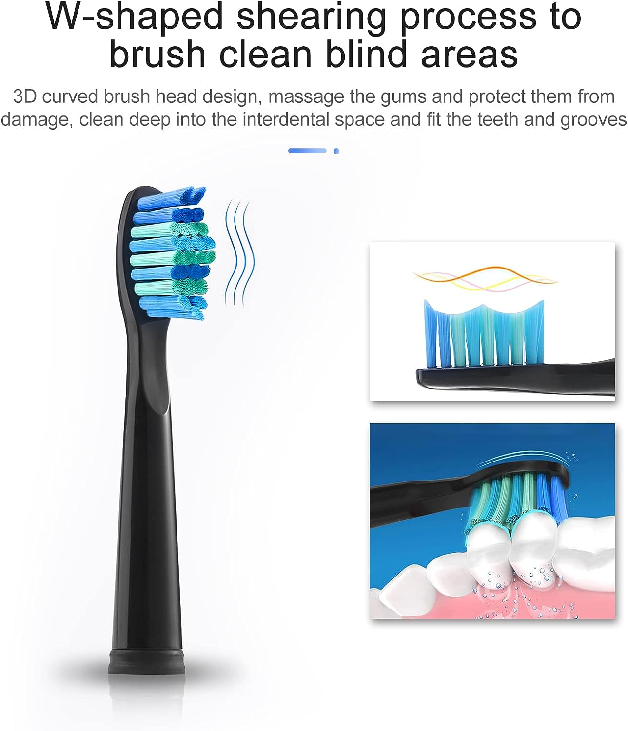 3-30 Electric Toothbrush Replacement Heads Compatible With Fairywill Electric With FW-507/508/551/515/917/959/D1/D3/D7/D8