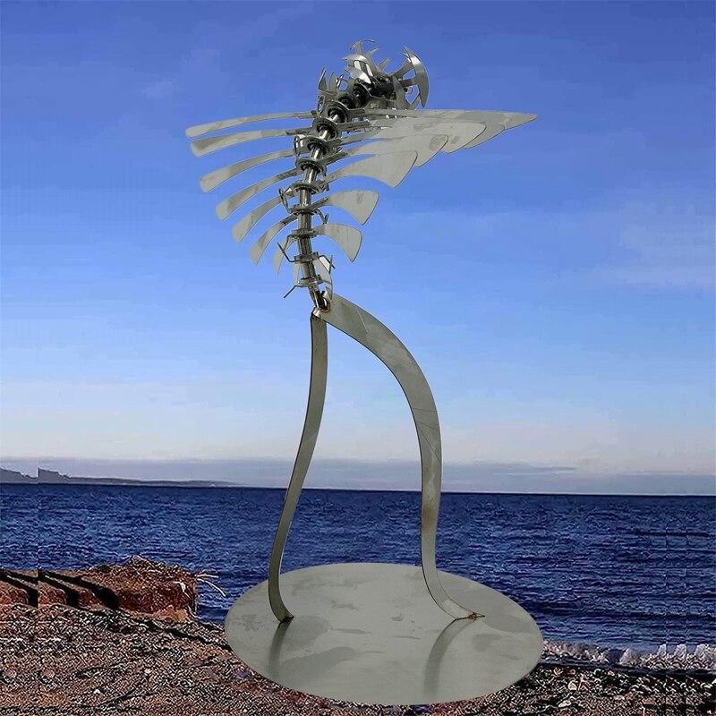 Unique and Magical Metal Rotating Windmill Humanoid Windmill Outdoor Wind Spinner Yard Patio Lawn Garden Decoration