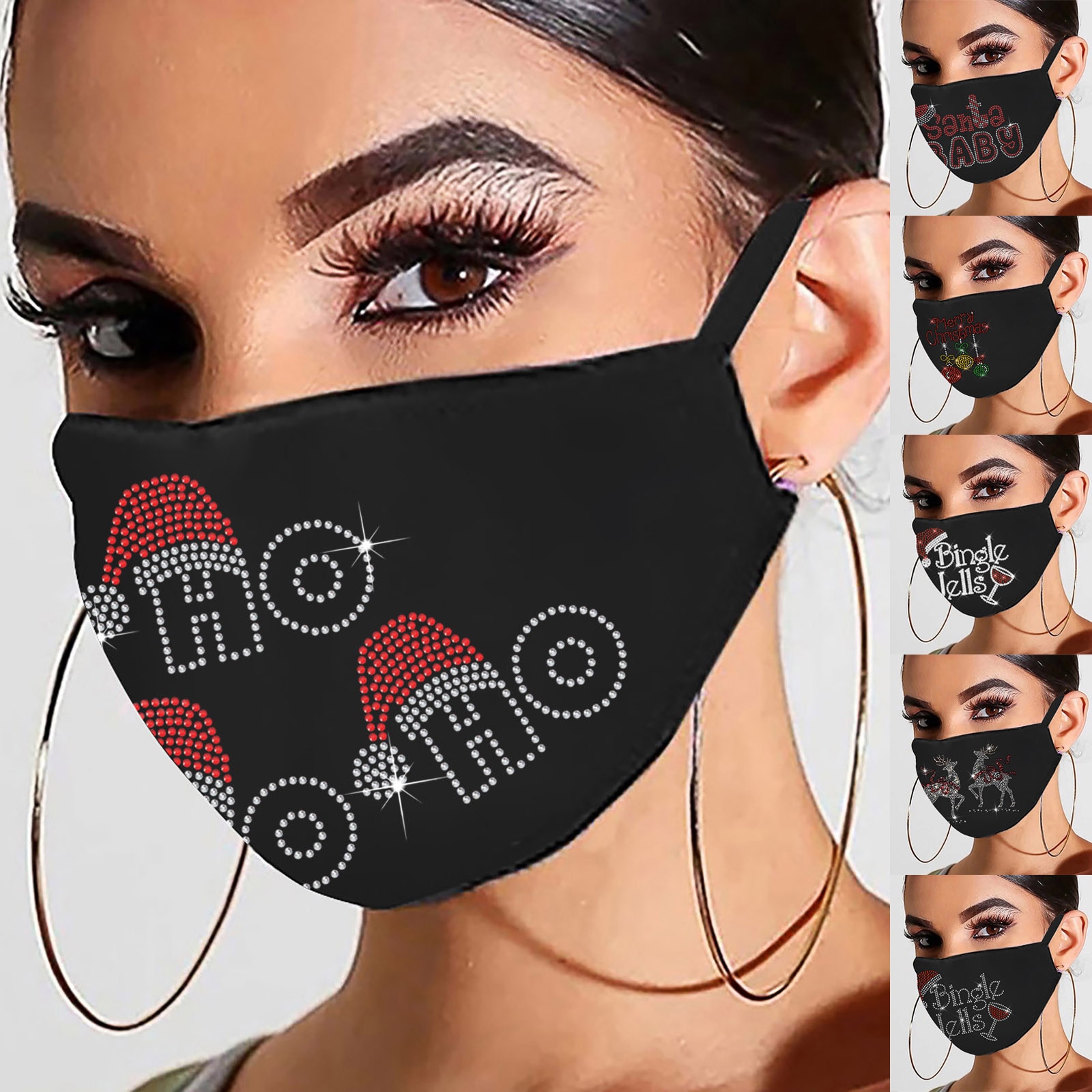 Mascarilla navideña de alce, adornos navideños para el hogar, adorno de Navidad, de Navidad, Año ,