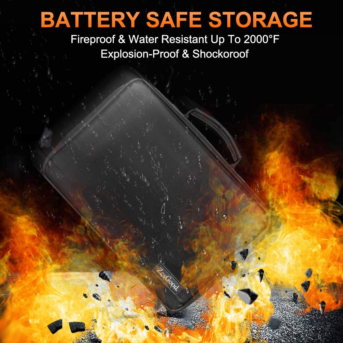 Battery Storage Organizer Fireproof Waterproof Explosionproof Carrying Batteries Case Battery Organizer Storage Box with Tester