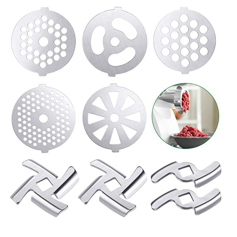 Vleesmolen Rondsel Mixer Reserveonderdelen Vleesmolen Mes Roestvrijstalen rooster voor voedselmolen Accessoires Keukengereedschap