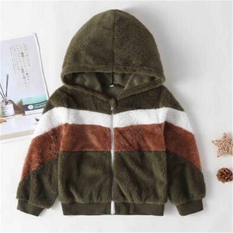 Bebê meninos com capuz jaqueta crianças contraste cor zíper casaco crianças outerwear para outono inverno 1-5 anos