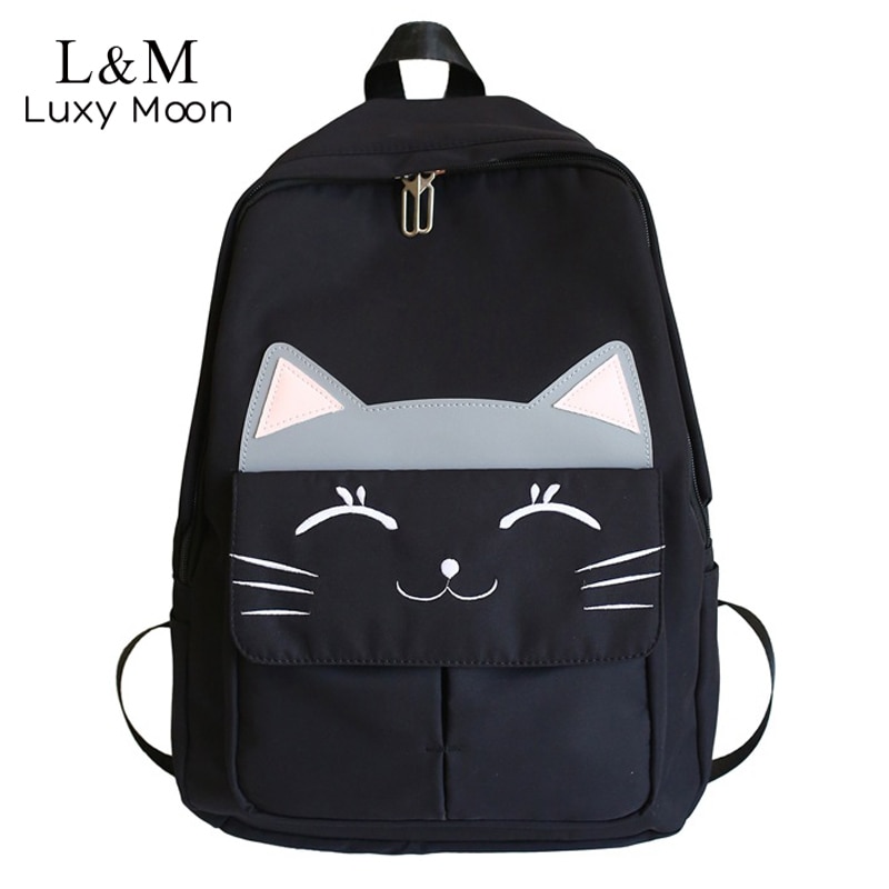 Mignon chat sacs d'école cartable adolescentes enfants sacs à dos réfléchissants Collage étudiants livre voyage sac à dos XA820H