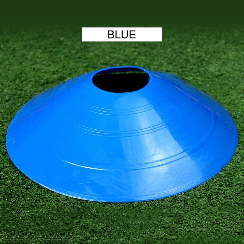 10 Pcs Soccer Speed Training Sign Flat Pressure Resistant Cones Cross Track Marker Discs Barrier Football Rugby Sport Accessorie: Blue