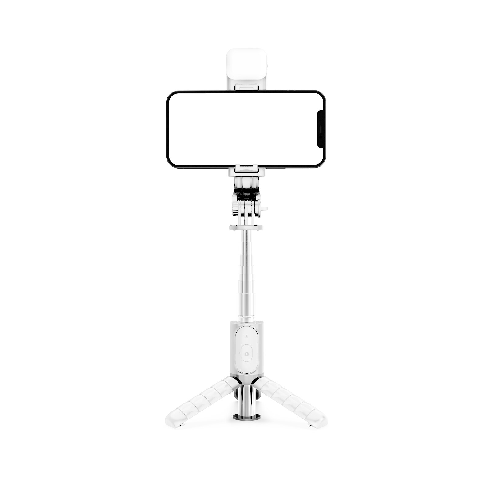 Lighting Selfie Stick Multi-Functional Handheld Mini Tripod Phone Tripod Stand With 3 Light Modes 360 Degree Rotation: white