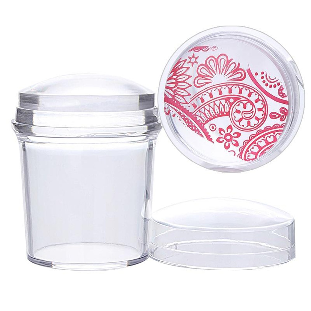 Chunky Clear Jelly Siliconen Stamper Transparante Zachte Stamper Nail Art Stempelen Manicure Template Tool A30