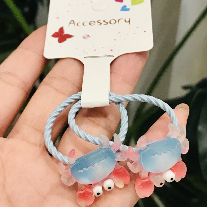 Coleteros elásticos con dibujos de animales para niña, accesorios para el cabello para niña, 2 uds.