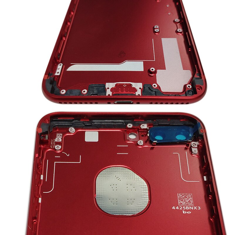 7 p volta habitação para iphone 7 plus 7 plus volta da bateria capa quadro chassi médio + vidro capa sem cabo flexível montagem