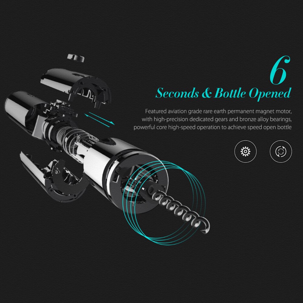 Xiaomi Mijia apribottiglie automatico per vino decantatore tappo cavatappi elettrico taglierina per lamina sughero strumento