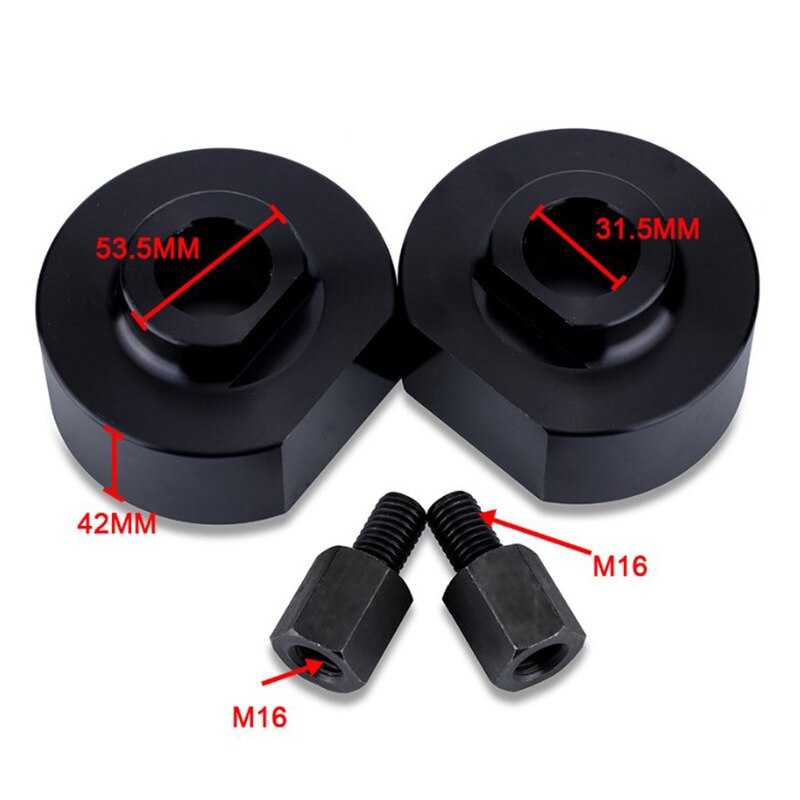 Front Leveling Kit 2 Inch Front Lift Spring Spacers with 3/4 Inch Stud Extenders 2WD for 1999+ Ford F250 F350 Super Duty