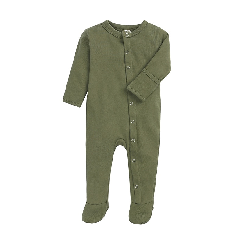 Lente Herfst Baby Jongen Meisje Effen Romper Baby Cotton Lange Mouwen Jumpsuit Peuter Kleding Outfits