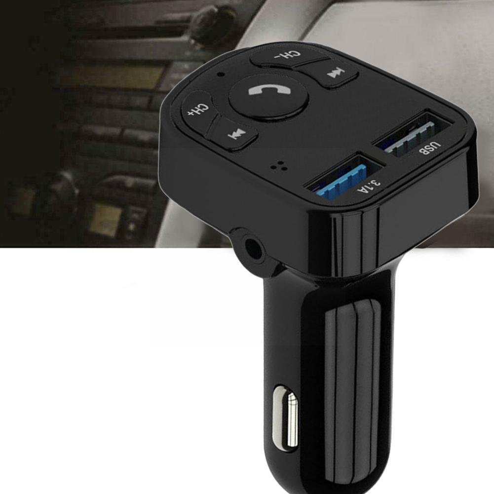 USB Bluetooth FM Transmitter Univesal Wireless Car Handsfree Bluetooth Connector AUX Jack Port Car Adapter MP3 Player Charg V0F1