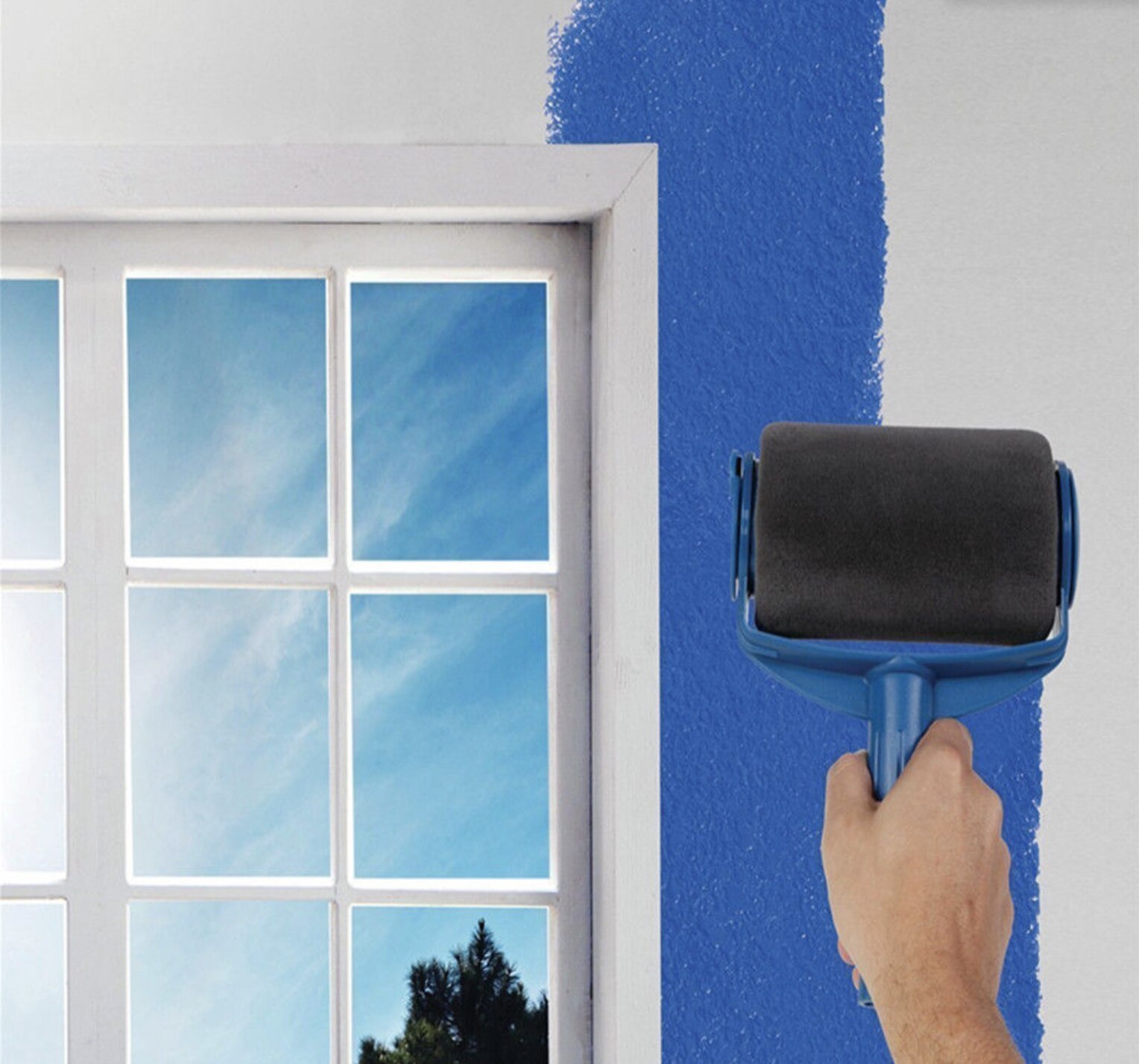 8pcs Wall Decorate Painting Roller Brush Set Paint Runner Pro Brush Kit Multifunctional House Paint Rollers Runner Pro Tools Set