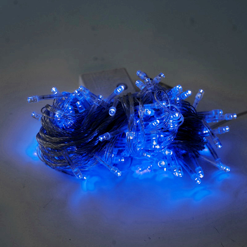 5/10M Girlande Weihnachtsbaum Gebühr Licht Batterie Kasten Schnur Lampe Kette Wasserdicht Hause Hochzeit Party draussen Dekor: Blau / 650W