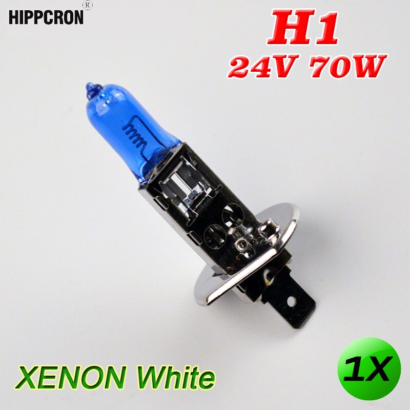Hippcron 24 v 70 w H1 Halogeen Lamp 5000 k Xenon Donker Blauwe Auto Koplamp Lamp Super Wit Quartz Glas
