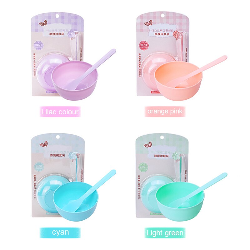 1 set doe-het-zelf masker make-up zachte mengkom stokje zachte plastic lepel stokje make-up gereedschapsset willekeurige kleur maquiagem
