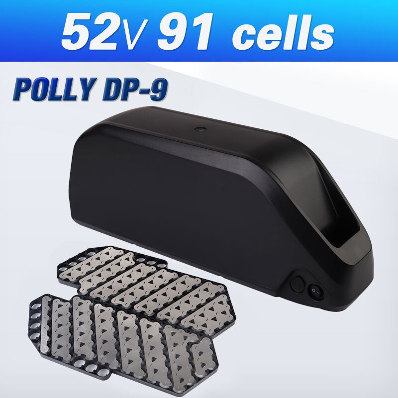 36V Battery Housing 48V Battery box 52V Battery Case Polly DP-9 Down Tube Downtube 13S 7P 10S 9P 14S 6P Max Load 91 18650 cells: 52V nickelstrip