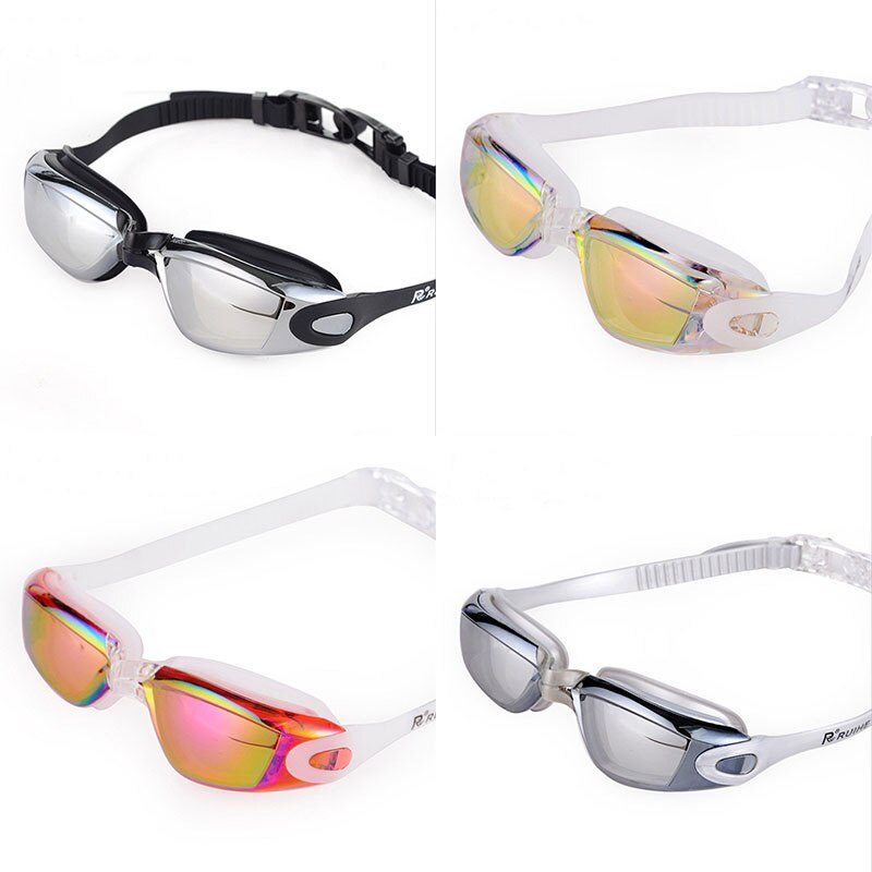 Zwembril Waterdicht Anti Fog Zwembad Bril UV Galvaniseren Zwemmen Bril Masker voor Volwassenen Verstelbare Eyewear Bril