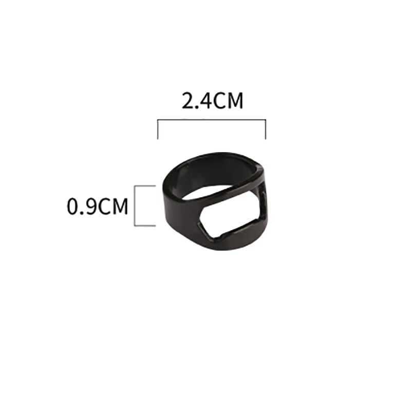 Edelstahl Kreative Bahre Öffner Finger Ring Ring-bilden Bahre Flasche Öffner Vielseitig Küche Bar Werkzeuge Durchmesser 22mm: Schwarz