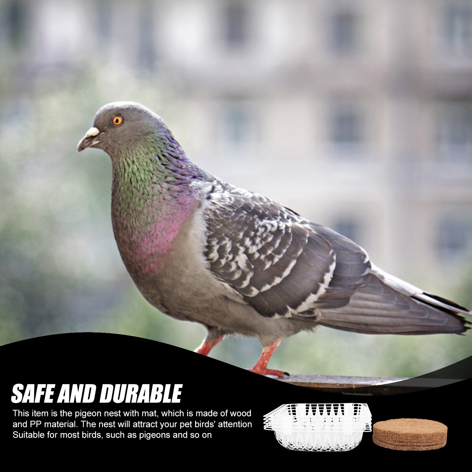 5 Sets Plastic Duif Nesten Duif Voeden Netten Duiven Fokken Nesten Met Matten