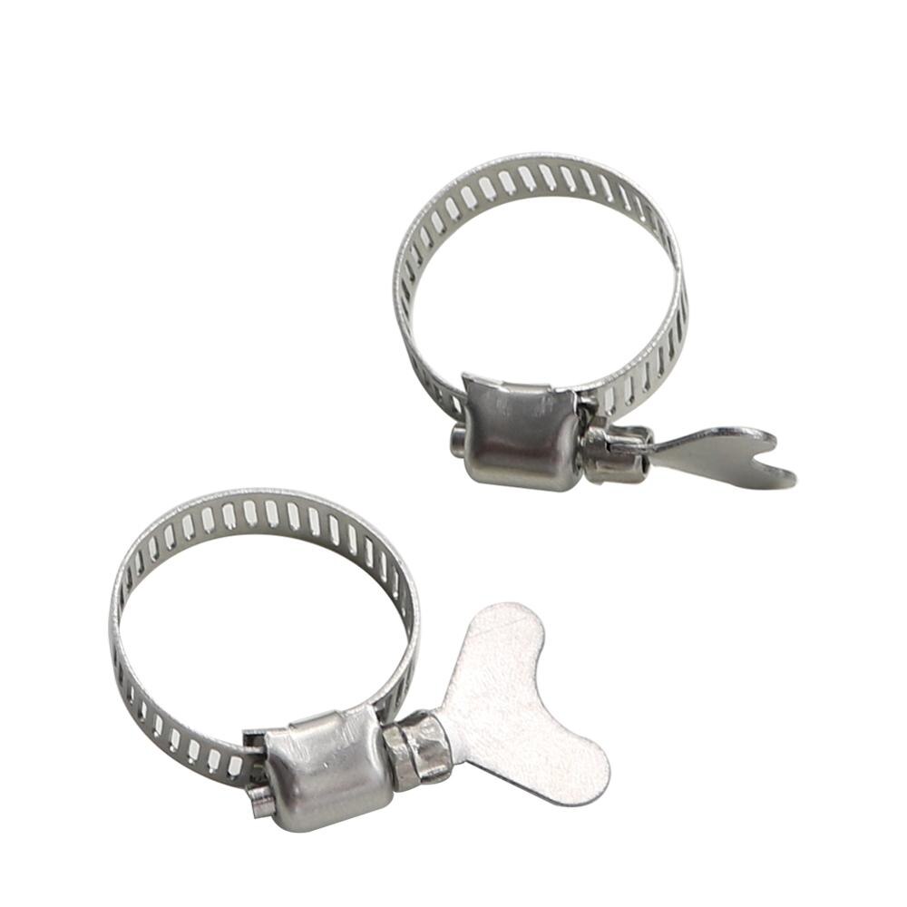 Adjustable Stainless Steel Drive Hose Clamps Garden Pipe Connection Fastening Fixed Buckle Irrigation System Fastener 5 Pcs