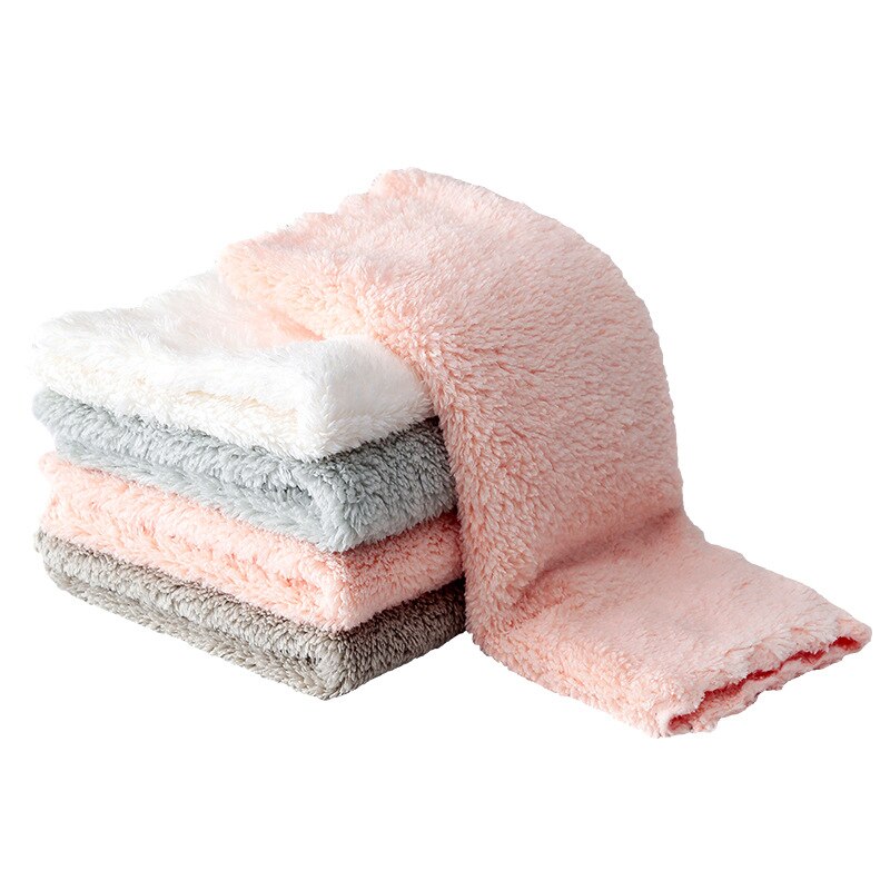 5pcs/set Household Kitchen Towels Absorbent Thicker Very Soft Microfiber Wipe Table Kitchen Towel Cleaning Dish Washing Cloth