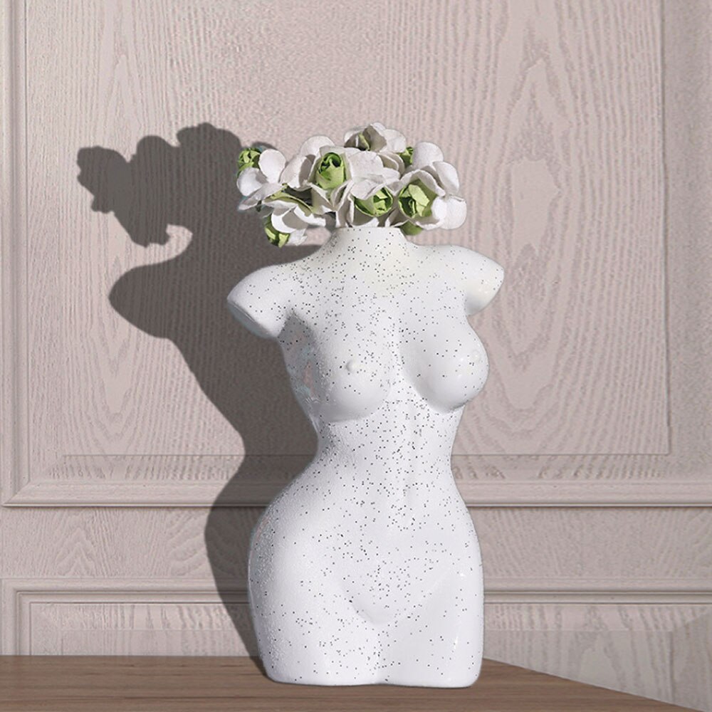 Kropskunst blomstervase nøgen kvinder skulptur vase vase stue soveværelse skrivebord dekoration husholdningsartikler