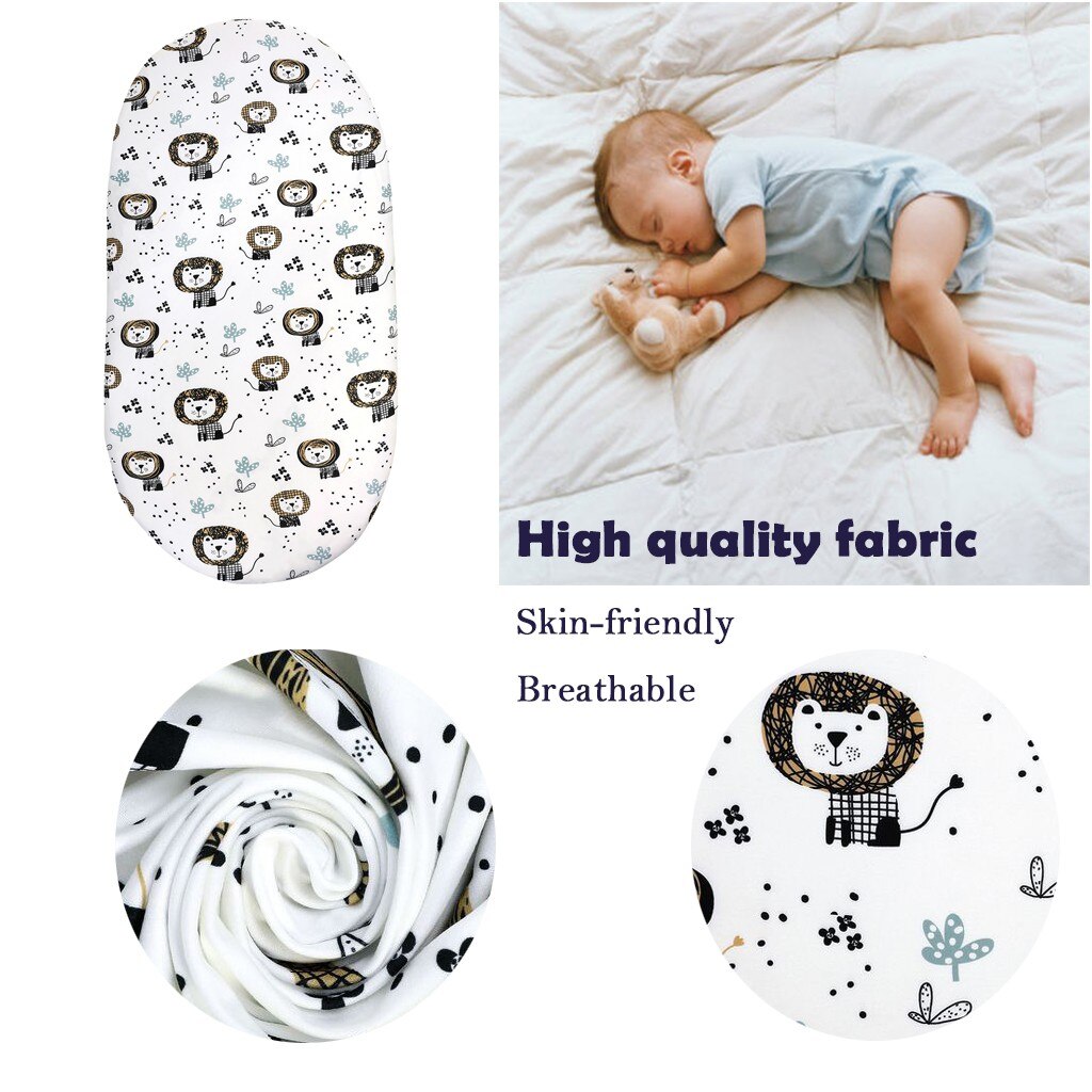 Baby Bassinet Sheet Cotton Super Soft Breathable Sleep Mat Stretch Fitted Craddle Fitted Cradle Sheets For Bassinet Pads/mat#g30