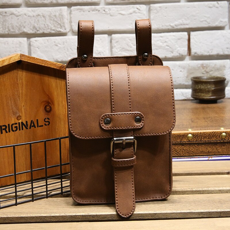 Multi-functional Single-shoulder Small-pocket Change Mobile Phone Bag for Men's Single-shoulder Small-bag for Men and Women: Default Title