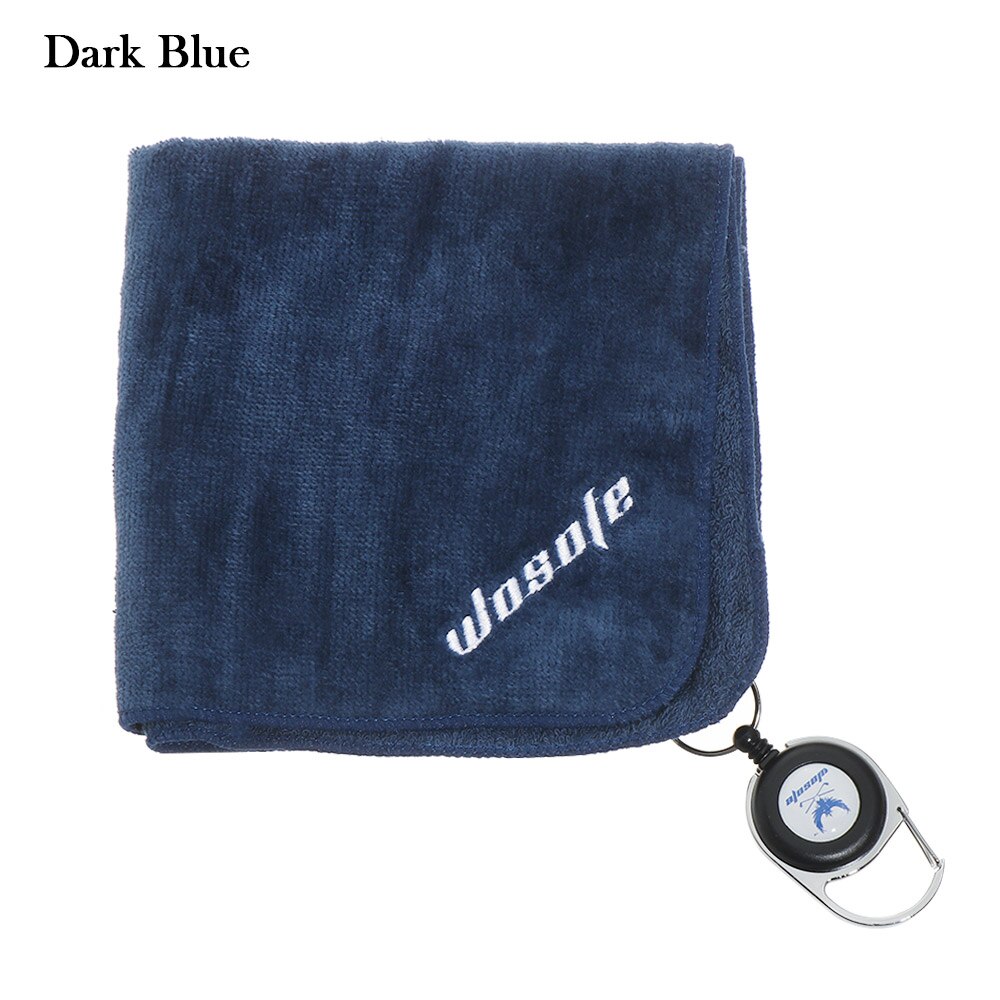 1PC Pure Color Towel Microfiber Cotton Golf Towel With Carabiner Hook Cleans Clubs Golf Towel Hands Cleaning Towels 30*50cm: Dark Blue 30x30cm