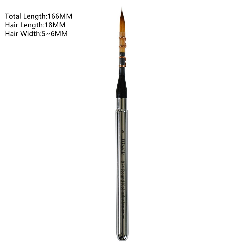1PC 874Round Kolinsky Imitation Hair Rinsin Handle Watercolor Acrylic Artist Art Tool Supplies Paint Brush