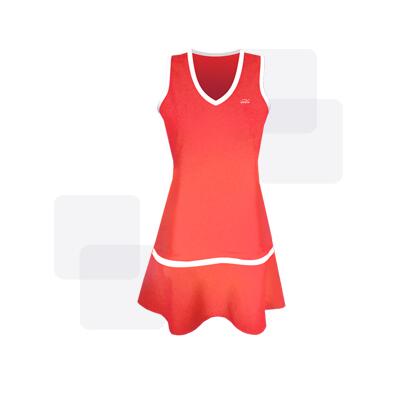 Fonoun Tennis Jurken Met Innerlijke Shorts Quick Dry Ademende Koele Hygroscopisch Zweet Vrijgeven FN2024: Rood / Xl