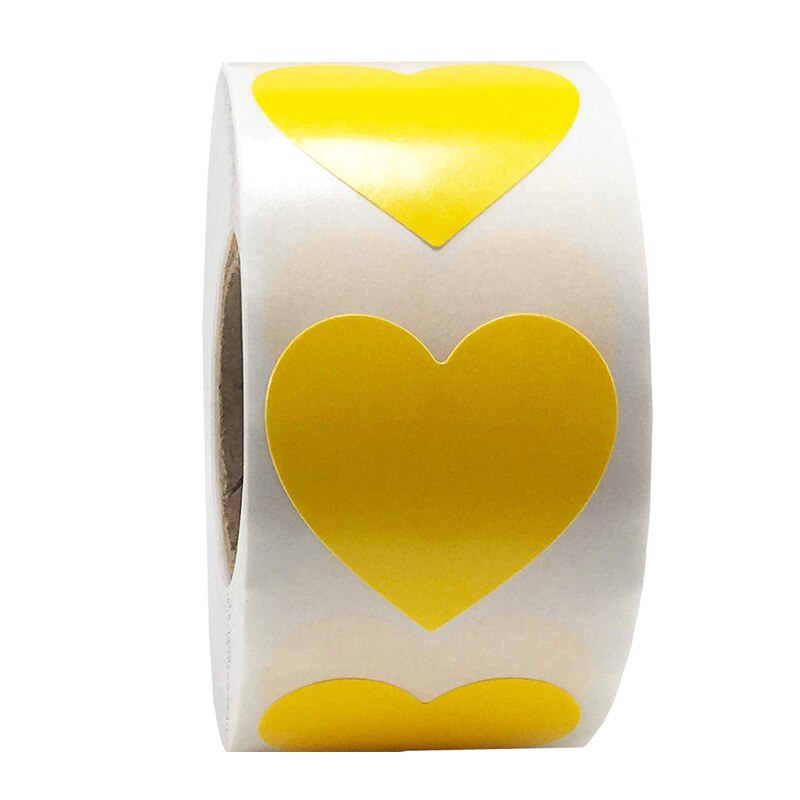 500pcs/roll 12 colors love heart Stickers seal labels Scrapbook for DIY Birthday Party Supplies Kawaii sticker stationery