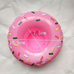 Ananas beignet boisson gonflable porte-bière piscine partie approvisionnement flotteur accessoires enfant adultes jouets de bain cerise fruits anneau de natation: Strawberry-flavored