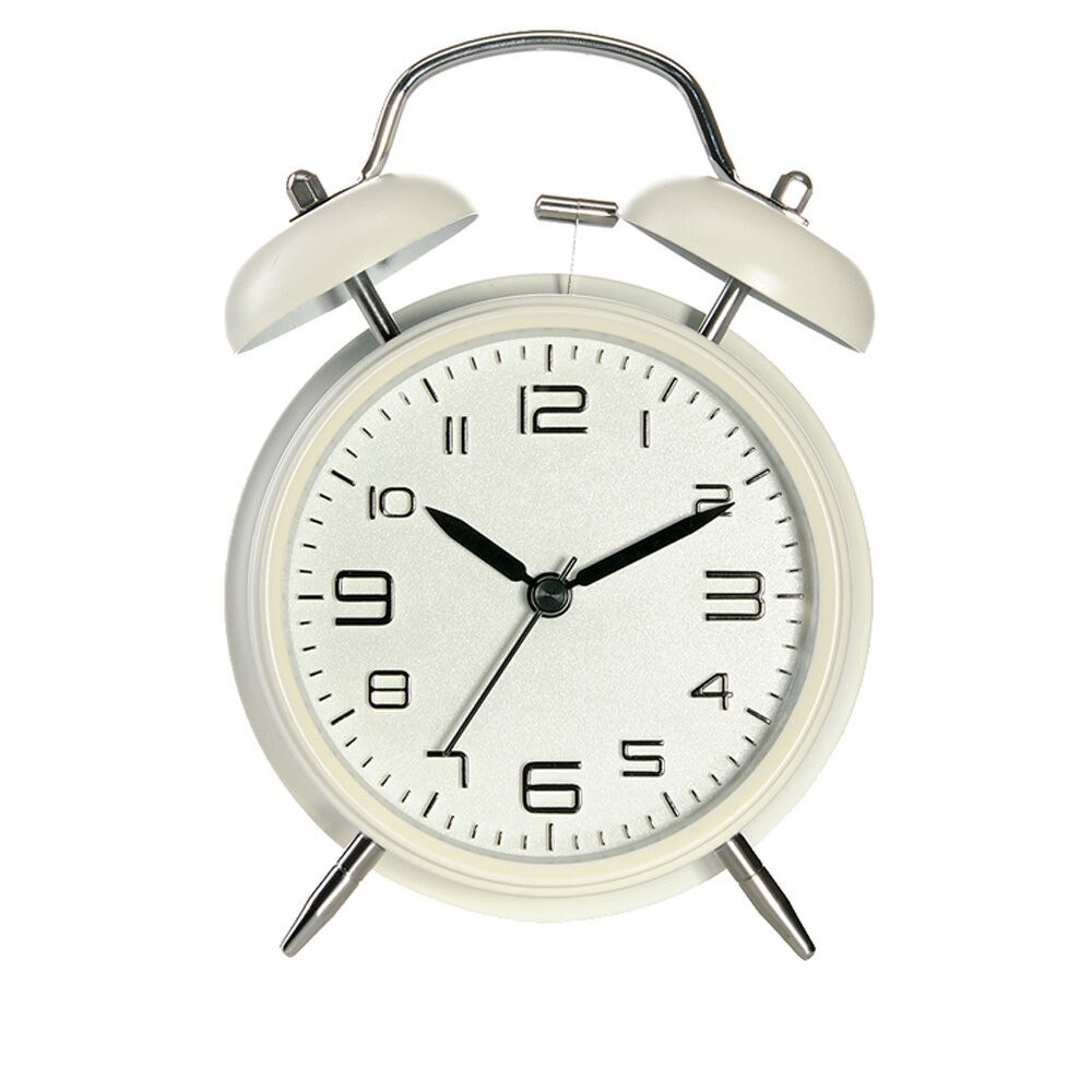 3" Twin Bell Alarm Clock with Stereoscopic Dial, Backlight, Battery Operated Loud Alarm Clock