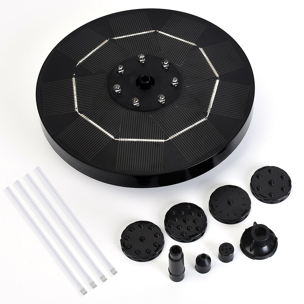 18cm Solar Water Fountain Pool Pond Waterfall Garden Decoration Outdoor Bird Bath Solar Powered Fountain Floating